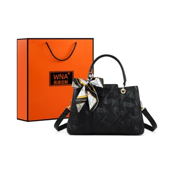 Vigno Synthetic Leather Handbag One Shoulder Crossbody Small Size Women's Black