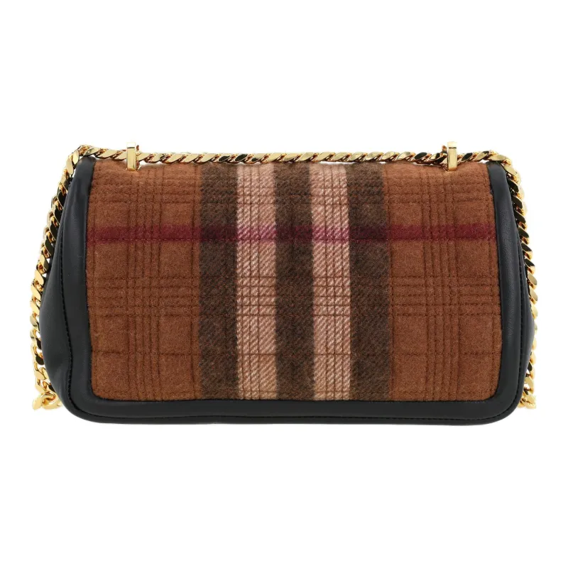 Burberry Lola Bag Cashmere And Sheepskin Blend Shoulder Bag, Crossbody Bag Women's Tan-4