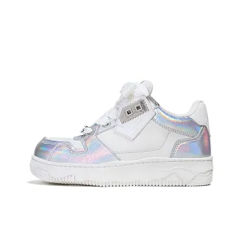 YJ YUAN 2.0 Laser Collection Wear Resistant Low Top Skateboard Shoes Unisex White