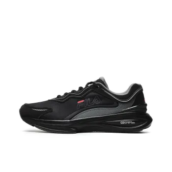 FILA Athletics Energy Cushioned Wear Resistant Lightweight Low Top Running Shoes Men's Black Gray