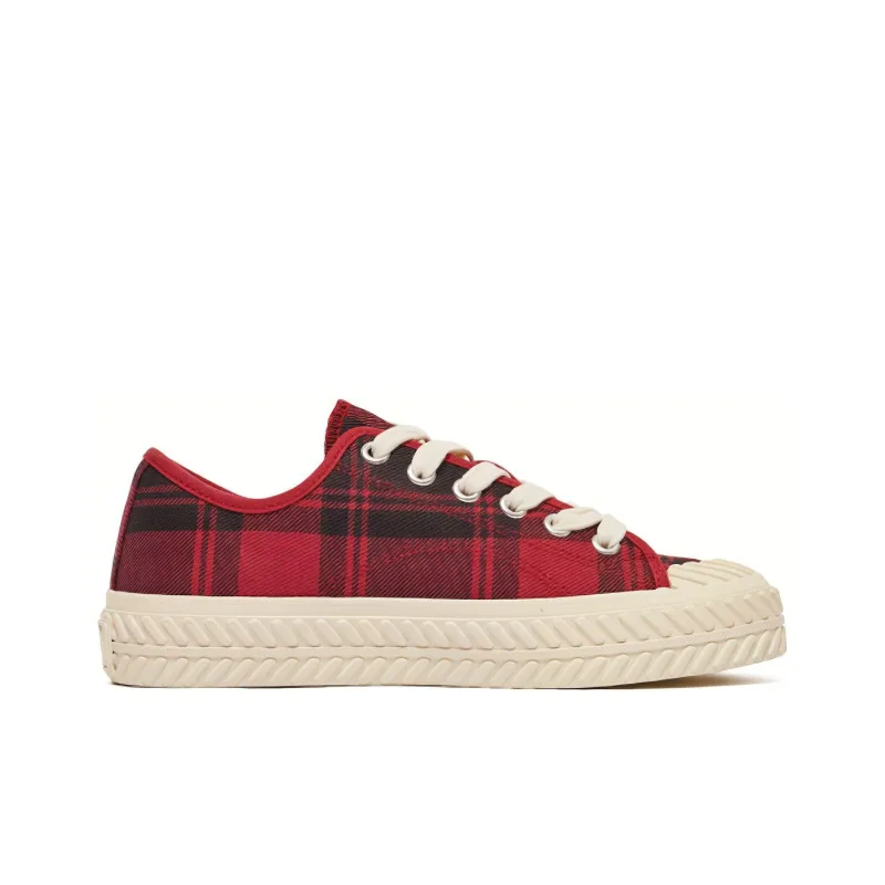 MLB Playball Anti Slip Wear Resistant Low Top Canvas Shoes Unisex Red-1