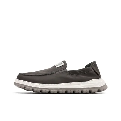 TRUMPPIPE Canvas Shoes Men Low-Top Gray