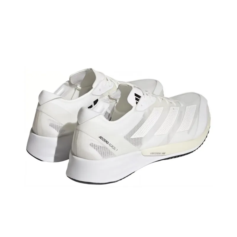 Adidas Adizero Adios 7 Cushioning Anti-Slip Wear-Resistant Breathability Low-Top Casual Running Shoes Men's White Black-2