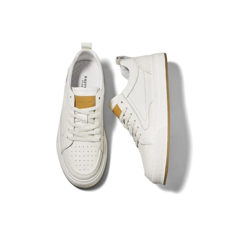 Hautton Jeans Stylish Skateboarding Shoes Men's White-2