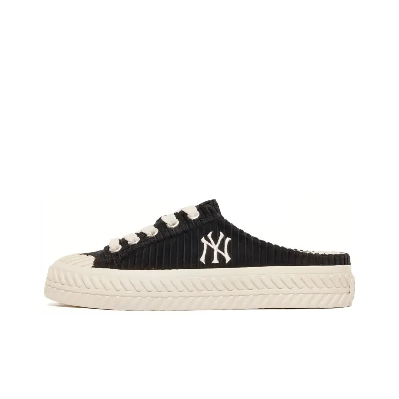 MLB Playball Mule Lightweight And Breathable Low Top Skateboard Shoes Unisex Black-0