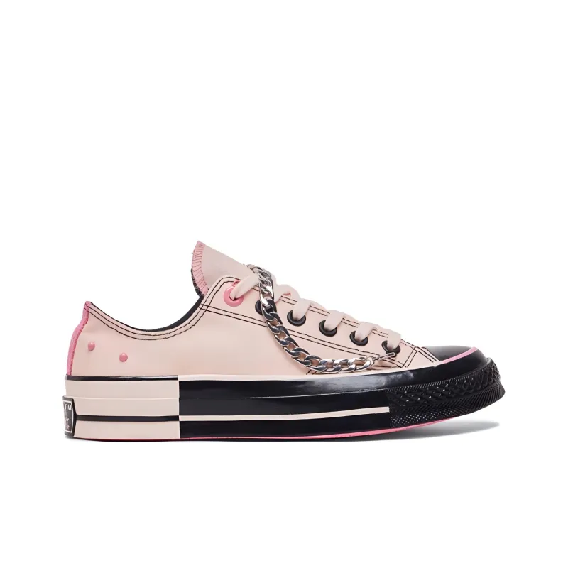 Converse Non slip Lightweight Low Top Canvas Shoes Unisex Pink Black-1