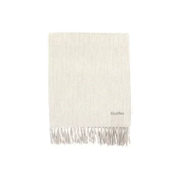 MaxMara Logo Embroidered Striped Scarf
