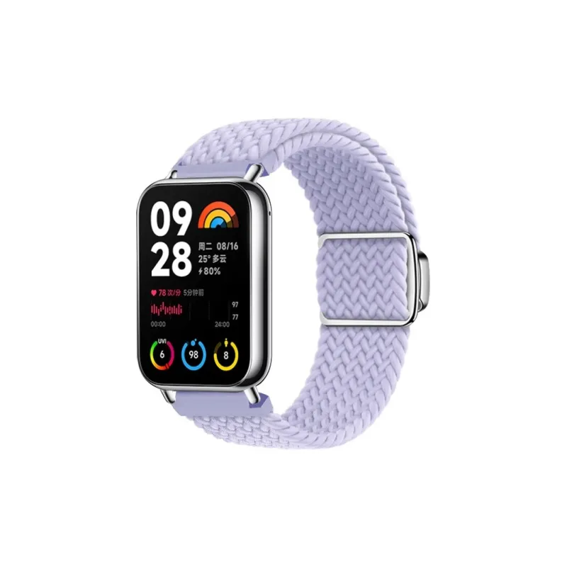 CHENSONG Xiaomi Red Beige Compatibility Watch Band Canvas Material-4