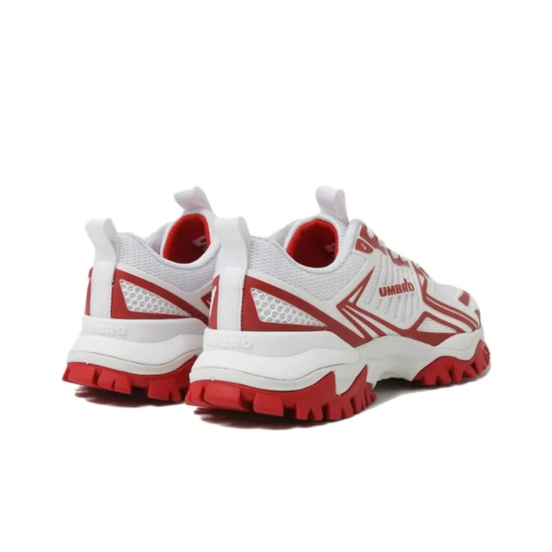 Umbro Non slip Lightweight Low Top Running Shoes Unisex White Red-4