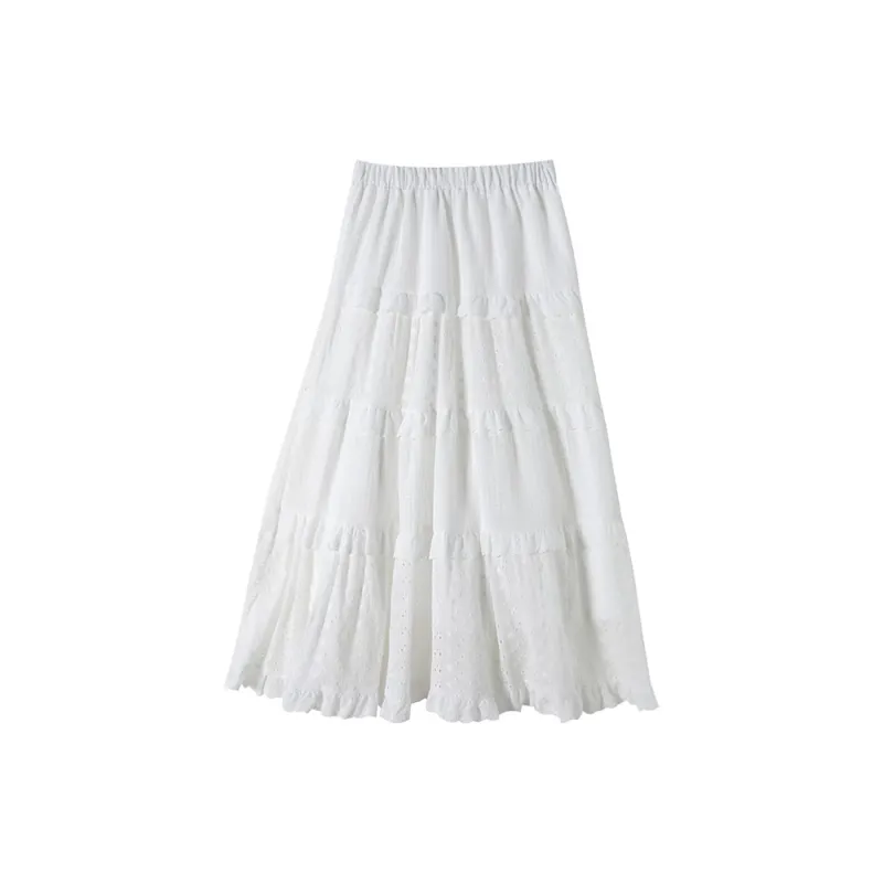 MM Casual Long Skirt Women's White-1
