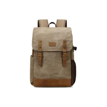 CMLZIUA Canvas Camera Bag Backpack Regular Unisex Khaki/Black Gray/Army Green