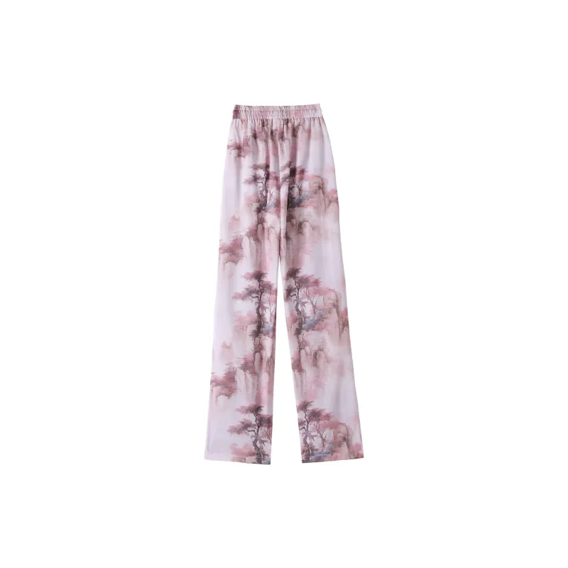 0571 Family Casual Pants Women's Pink-1