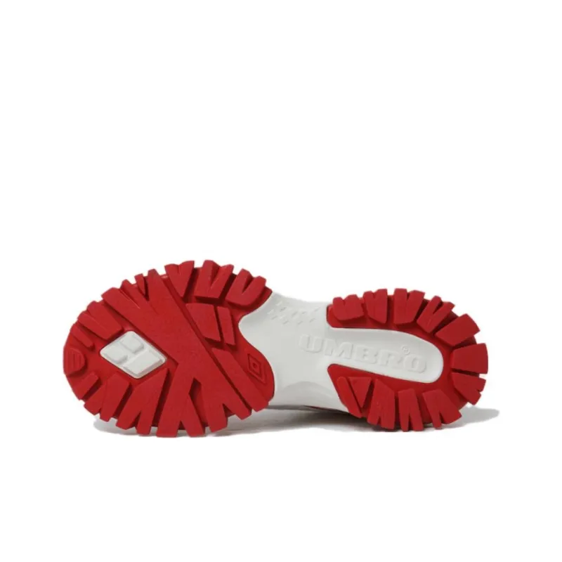 Umbro Non slip Lightweight Low Top Running Shoes Unisex White Red-5