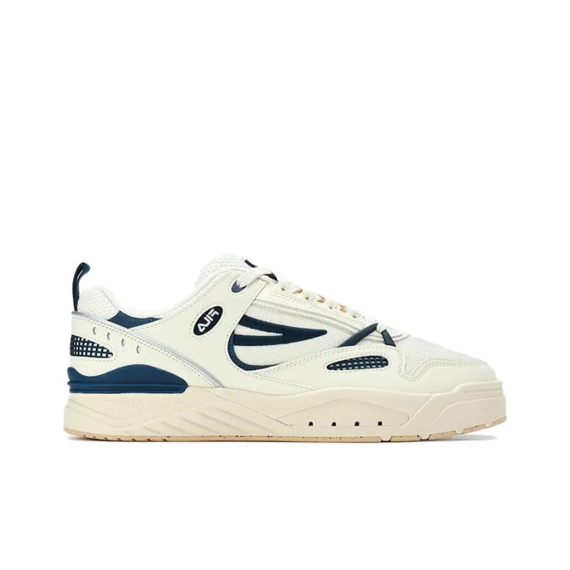 FILA SLAM Anti Slip Wear Resistant Low Top Skateboard Shoes Men's White Blue-1