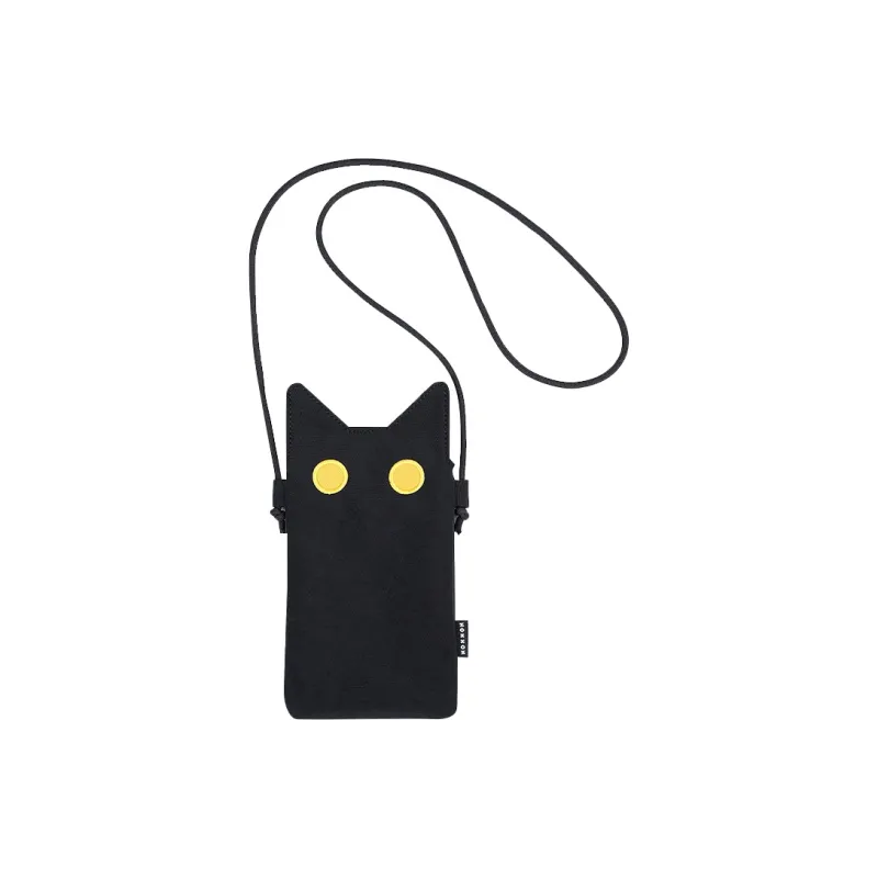 NOXXON Nylon Fabric Cell Phone Pouch Crossbody Bags Medium Size Women's Obsidian Black/Khaki/Haze Blue-0