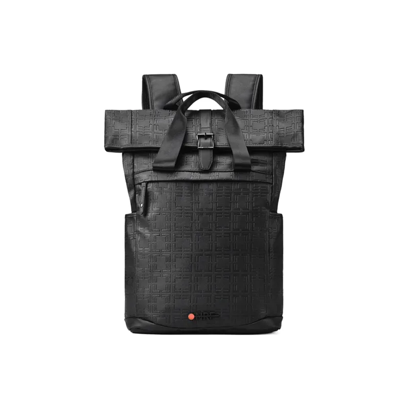 ONRF PVC Laptop Bag Backpack Regular Unisex Cool Black-1