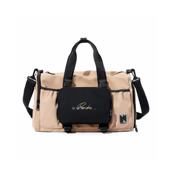 NOXXON Nylon Fabric Luggage Bag Handbag Gym Bag Large Size Unisex Khaki/Nude Pink