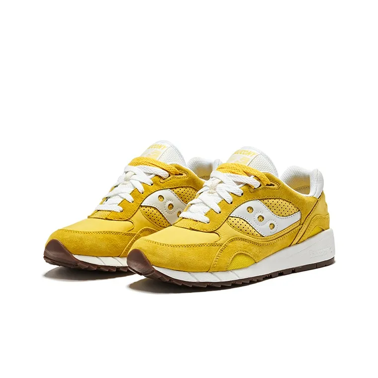 Saucony Low Top Running Shoes Unisex Yellow White-2