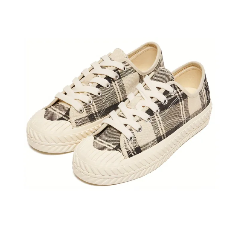 MLB Playball Slip Resistant Low Top Canvas Shoes Unisex Beige-2