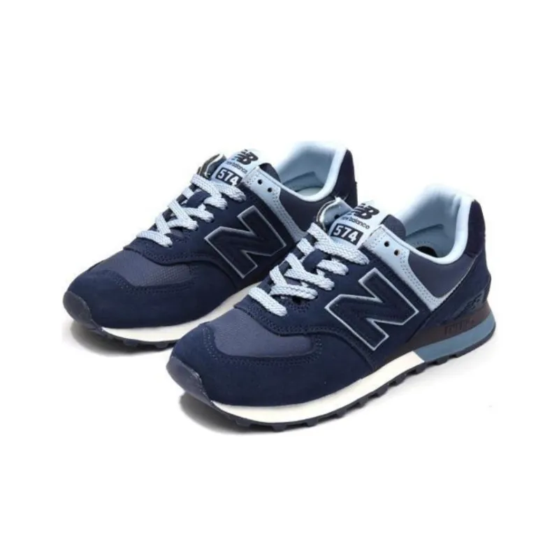 New Balance NB 574 Cushioning And Breathable Low Top Running Shoes Unisex Blue-2