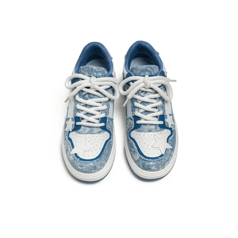 Meiretu Stars Collection Slip Resistant, Lightweight, And Breathable Low Top Skateboard Shoes Men's-3