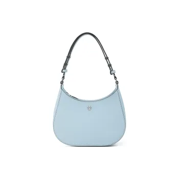 TORY BURCH Emerson Textured Cow Leather Shoulder Bag, Handbag, Shoulder Bag Women's Blue