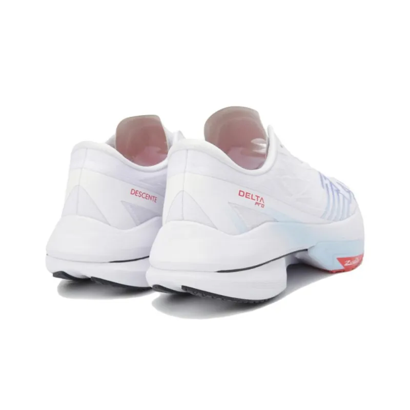DESCENTE Cushioning Anti Slip Wear Resistant Breathability Casual Running Shoes Unisex White Blue Red-2