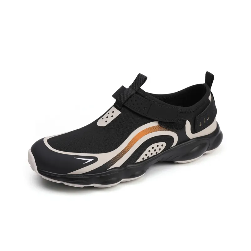 Camssoo Indoor Fitness Swim Water Shoes River Trekking Shoes Unisex Black-12