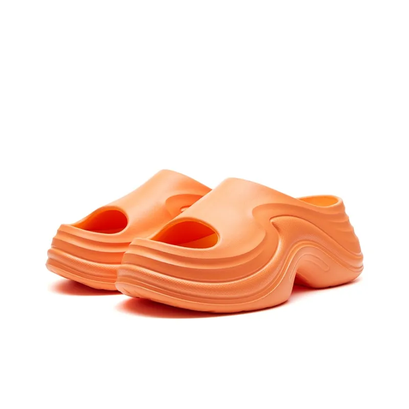 BOREE Slide Slippers Unisex Light Apricot/Cool Black/Scarlet Orange/Fuchsia-14