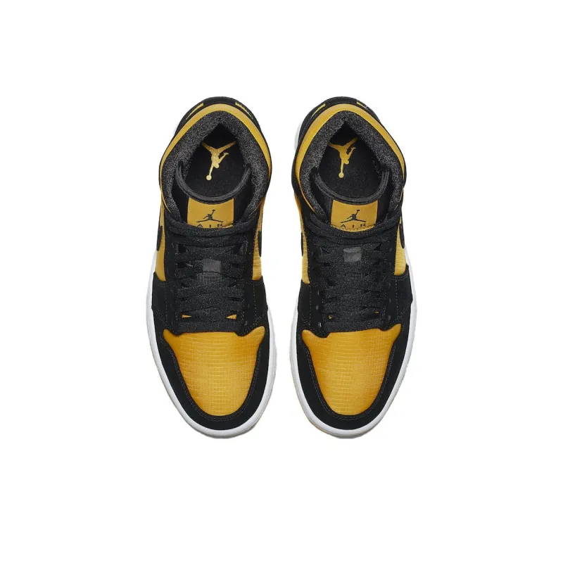 Jordan 1 Mid Black Gold-3