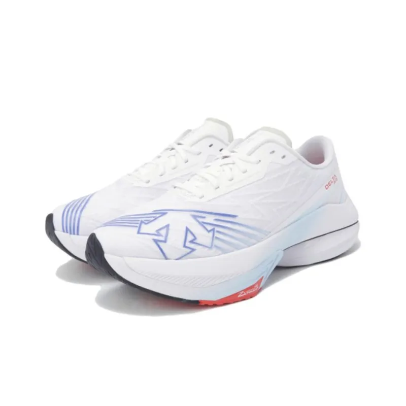 DESCENTE Cushioning Anti Slip Wear Resistant Breathability Casual Running Shoes Unisex White Blue Red-1