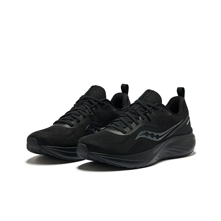Saucony Lancer Low-Top Everyday Cushion Comfortable Running Shoes Unisex White Black Blue-2