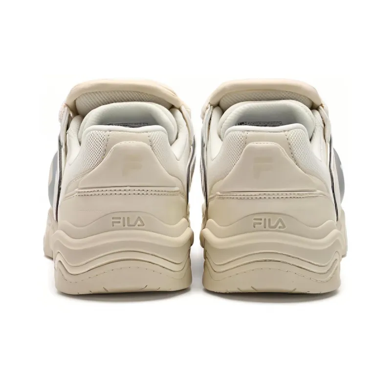 FILA FUSION KICK Wave Bottom Sneakers Cushioning, Wear Resistant Low Top Skateboard Shoes Women's White-4