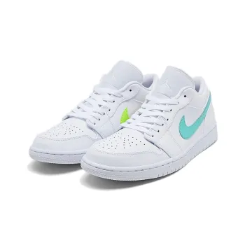Jordan 1 Low White Multi Color Swoosh