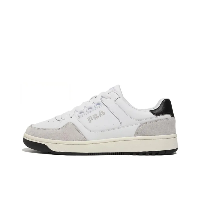FILA Talga Club LT Anti Slip Wear Resistant Low Top Skateboard Shoes Unisex White Gray Korean Style-0