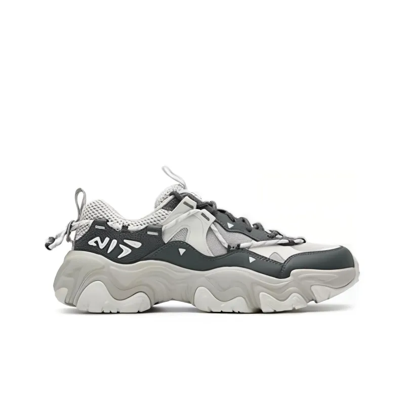 FILA FLUID 5 Cat Paw 5.0 Wear Resistant Low Top Casual Shoes Men's White Gray-1