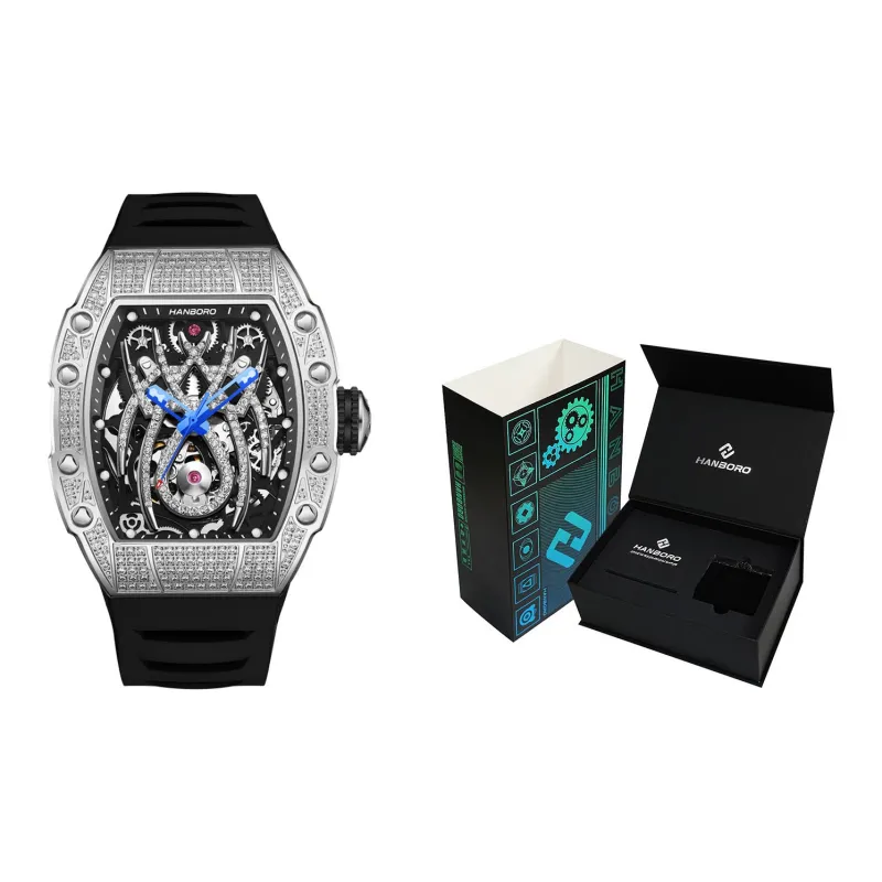 HANBORO Automatic Mechanical Movement Watch Men's Watches Gold Dial HBR922.2-15
