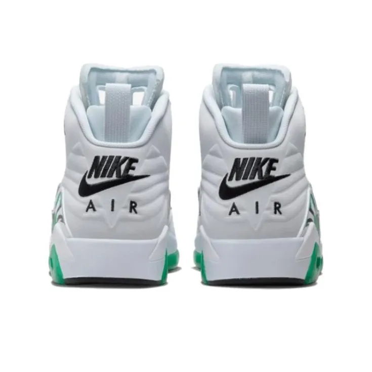 Jordan Jumpman MVP Shock Absorbers With Slip Resistant Features High Top Vintage Basketball Shoes Women's White Green-4