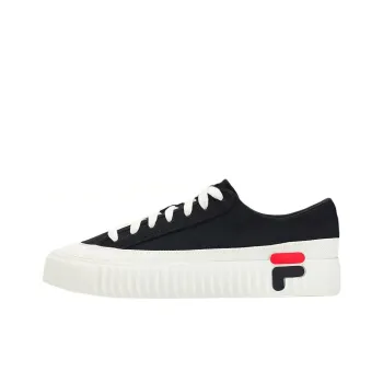 FILA Gear Slip Resistant Cushioning Low Top Skateboard Shoes Men's Black White