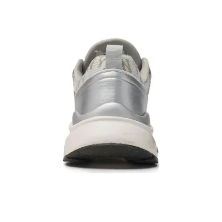 MLB Fast Ball Classic Monogram Anti-Slip Wear-Resistant Low-Top Casual Running Shoes Unisex Silver-3
