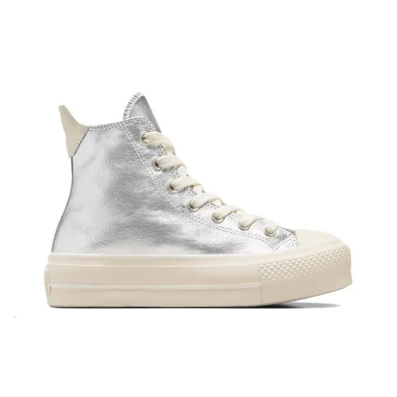 Converse Women's Chuck Taylor All Star Lift High 'Metallic Pure Silver' Women's-1