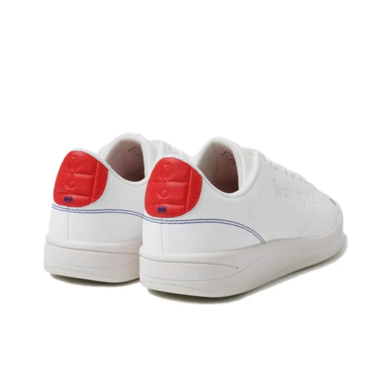 Le Coq Sportif Waterproof And Wear resistant Low Top Skateboard Shoes Unisex White Red-3