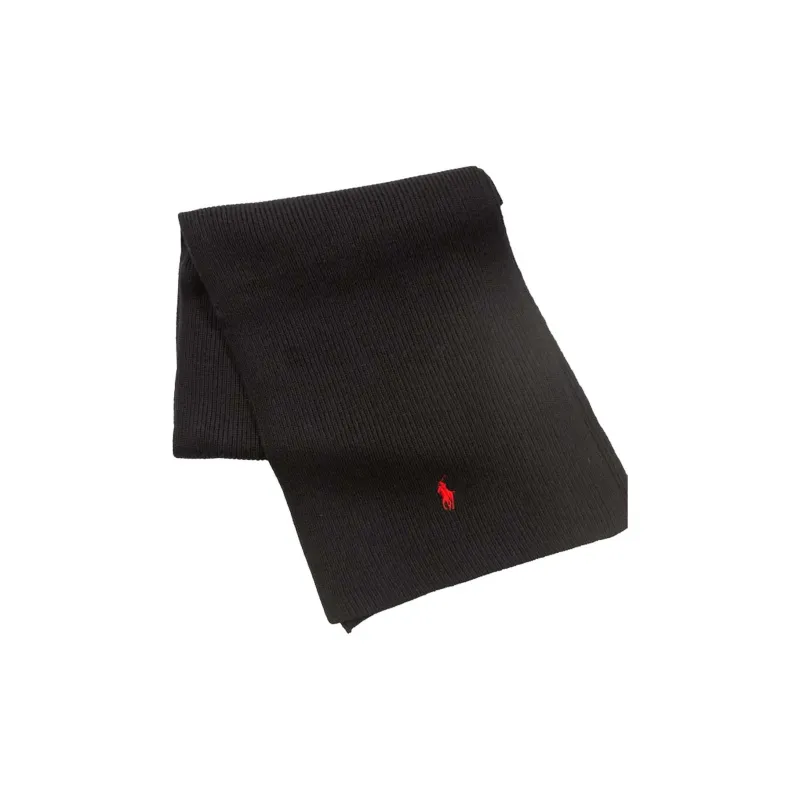 Polo Ralph Lauren Pony Embroidered Ribbed Knit Scarf-1