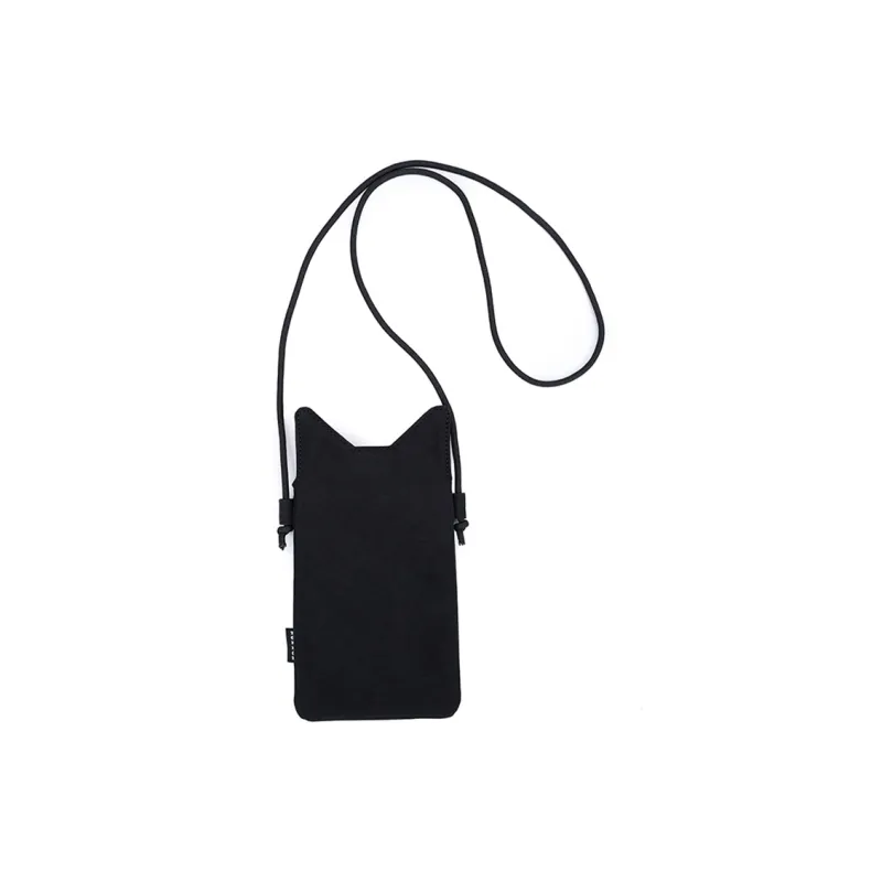 NOXXON Nylon Fabric Cell Phone Pouch Crossbody Bags Medium Size Women's Obsidian Black/Khaki/Haze Blue-1