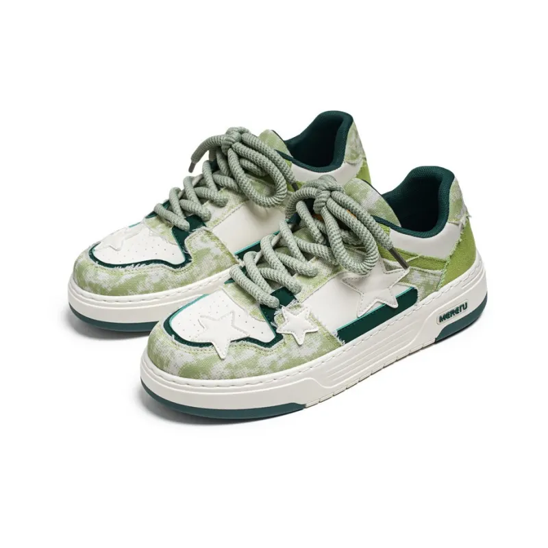 Meiretu Stars Collection Slip Resistant, Lightweight, And Breathable Low Top Skateboard Shoes Men's-11