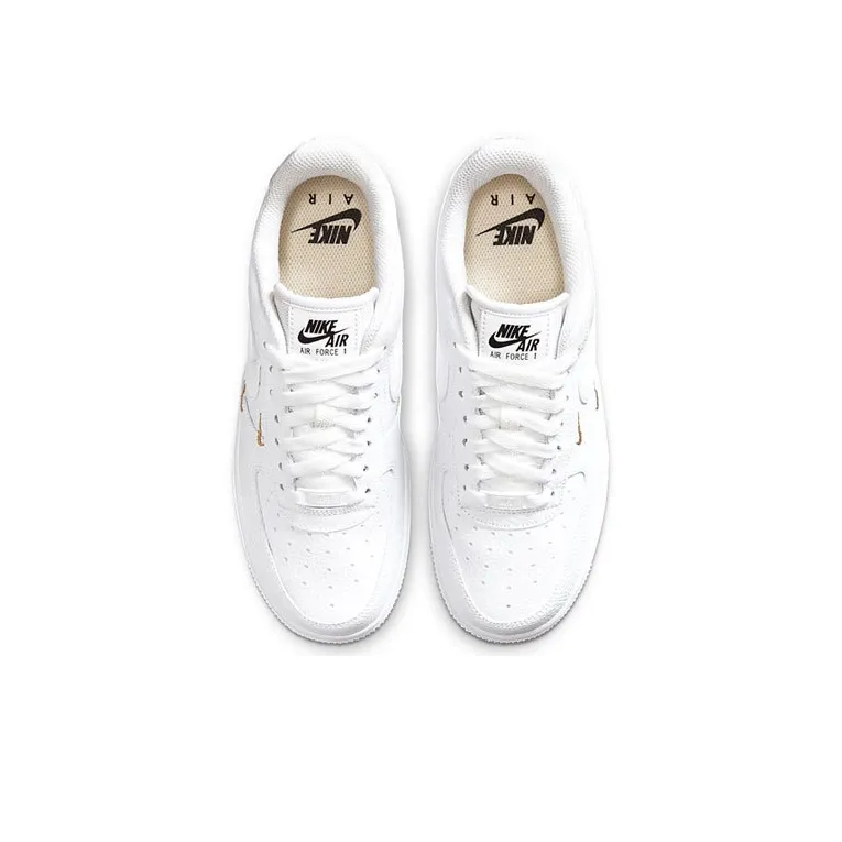 Nike Air Force 1 Low 07 Essential White Metallic Gold Women's-3