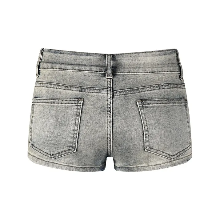 Wen Shan Denim Shorts Women's Nostalgic Blue-1