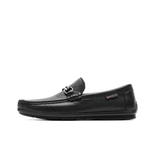 TRUMPPIPE Anti Slip Wear Resistant Low Top Casual Shoes Men's Black