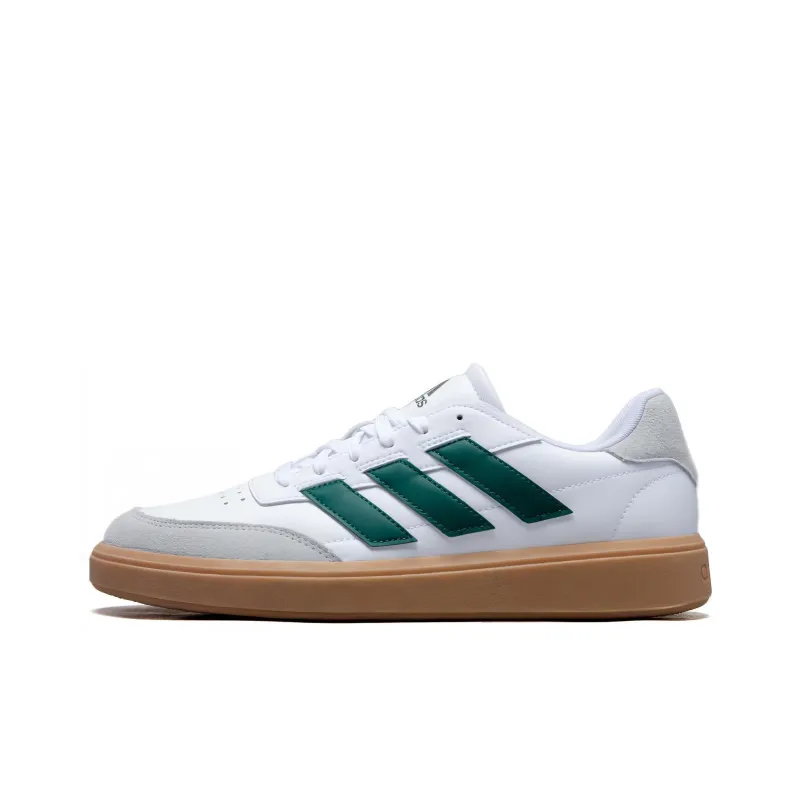 Adidas COURTBLOCK Cushioning Anti Slip And Wear Resistant Low Top Tennis Shoes Men's White Green-0