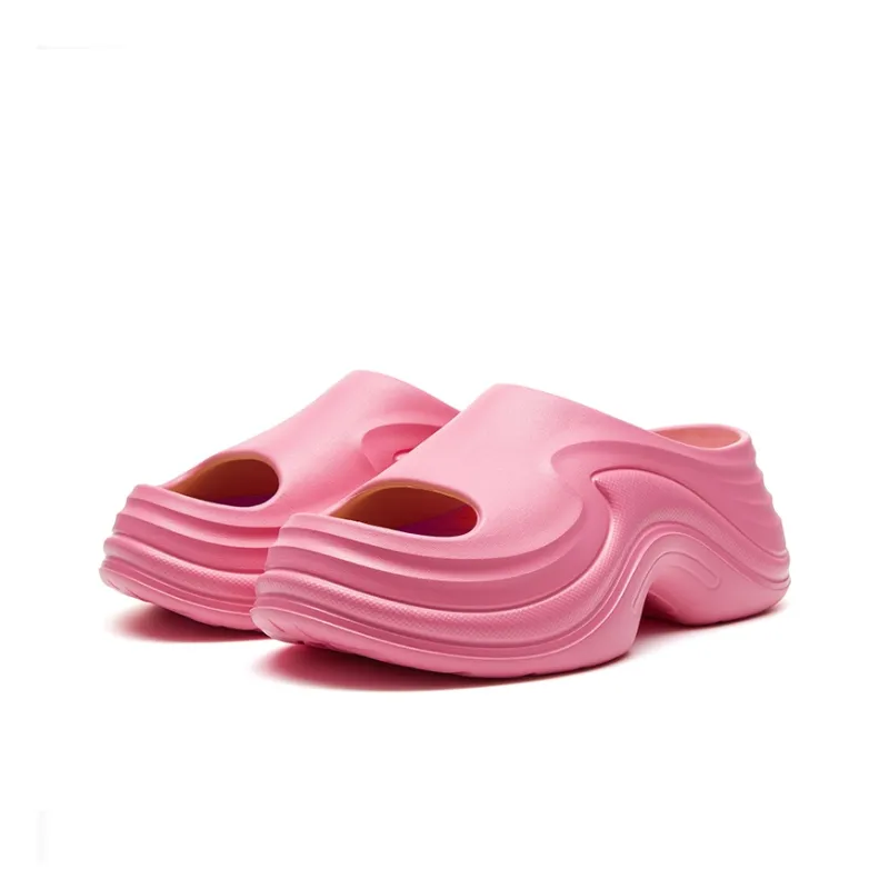 BOREE Slide Slippers Unisex Light Apricot/Cool Black/Scarlet Orange/Fuchsia-10